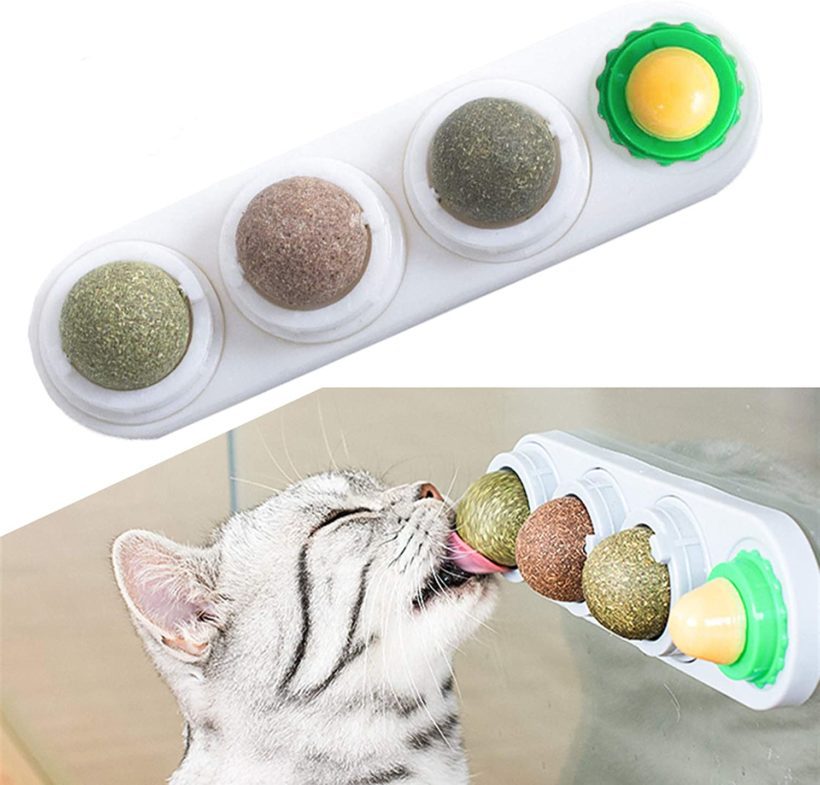 Produktbild von Tyasoleil Katzenspielzeug Mit Feder & Katzenminze - Selbstspielzeug Gegen Langeweile